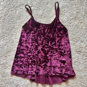 Women’s (S) Purple Velvet Tank Cami Top